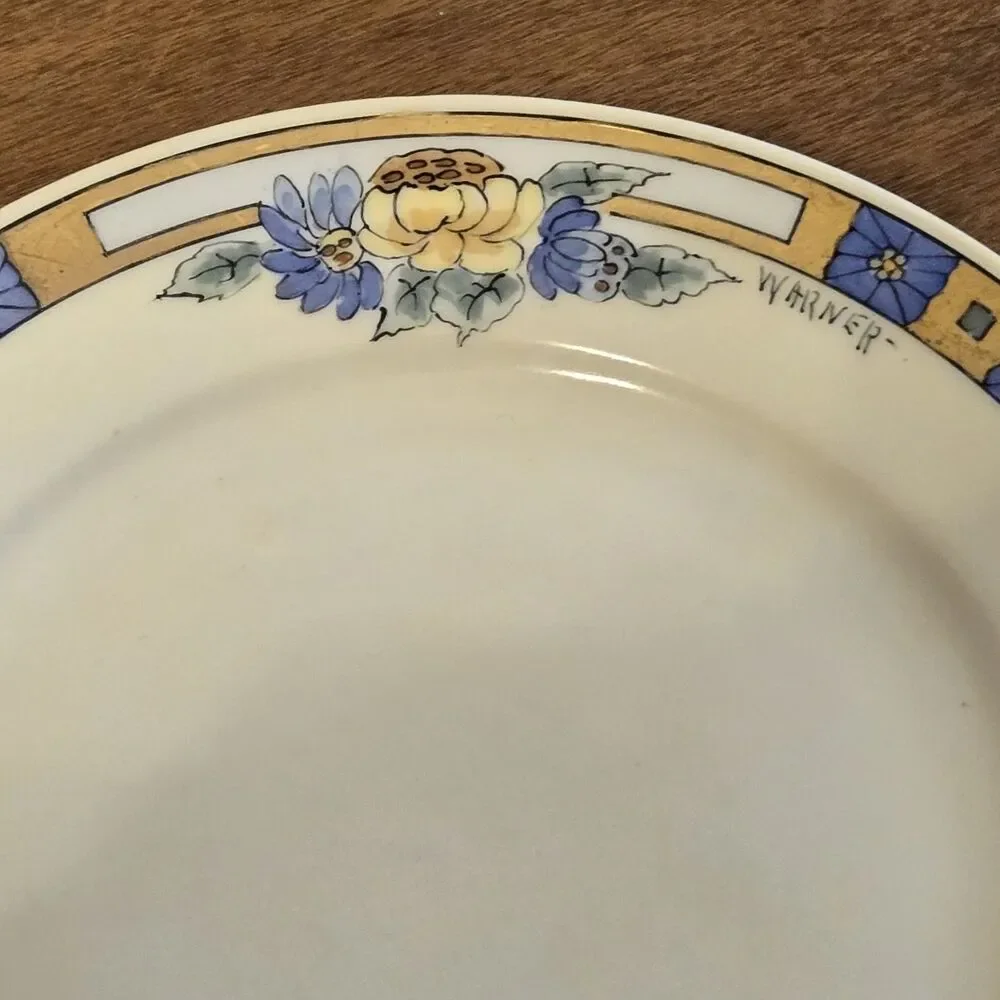 7 Antique Vtg Rosenthal Selb Bavaria Porcelain Floral Gold Gilt Dessert Plates